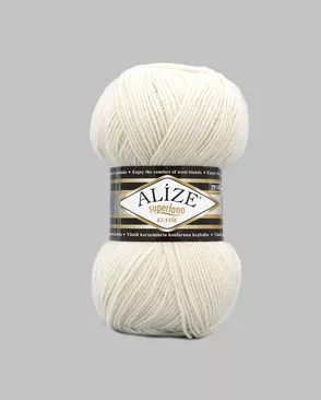 Пряжа ALIZE 'Superlana klasik' (однотонная) 100гр. 280м. (75% акрил, 25%шерсть) ТУ (599 слоновая кость) арт. АРС-45924-1-АРС0001091021
