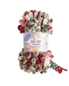 Пряжа Alize 'Puffy Fine Color' 100г. 14,5м. (100% микрополиэстер) (6039 секционный) арт. АРС-44966-1-АРС0001226595