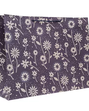 Пакет подарочный крафтовый 'Цветочки', 50*13*38см, 170г/м2 арт. АРС-61593-1-АРС0001298880
