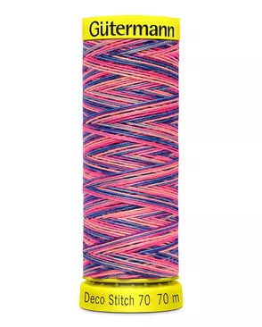 06 Нить Deco Stitch 70 мультиколор для декоративных швов, 70м, 100% п/э Gutermann 702161 (9819) арт. АРС-15021-1-АРС0001220242