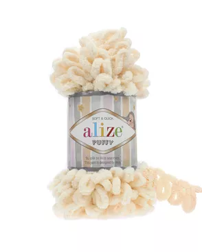 Пряжа Alize 'Puffy' 100г 9м (100% микрополиэстер) (742 ванильный) арт. АРС-48699-1-АРС0001250204