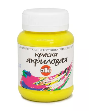 2629 Краска акриловая дизайн, лимонная, 100мл, Olki арт. АРС-49850-1-АРС0000801959