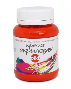2537 Краска акриловая дизайн, красная, 100мл, Olki арт. АРС-49990-1-АРС0000812278