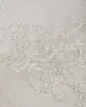 Вышивка на сетке с пайеткой и бусинами арт. ПКП-28-3-26488.008