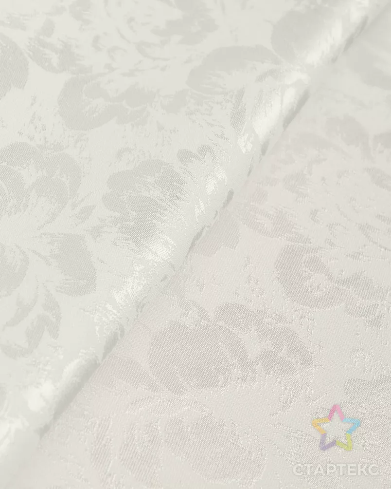Атлас жаккард "Моар" цветы арт. ЖКА-6-16-7036.002 - рис. 1