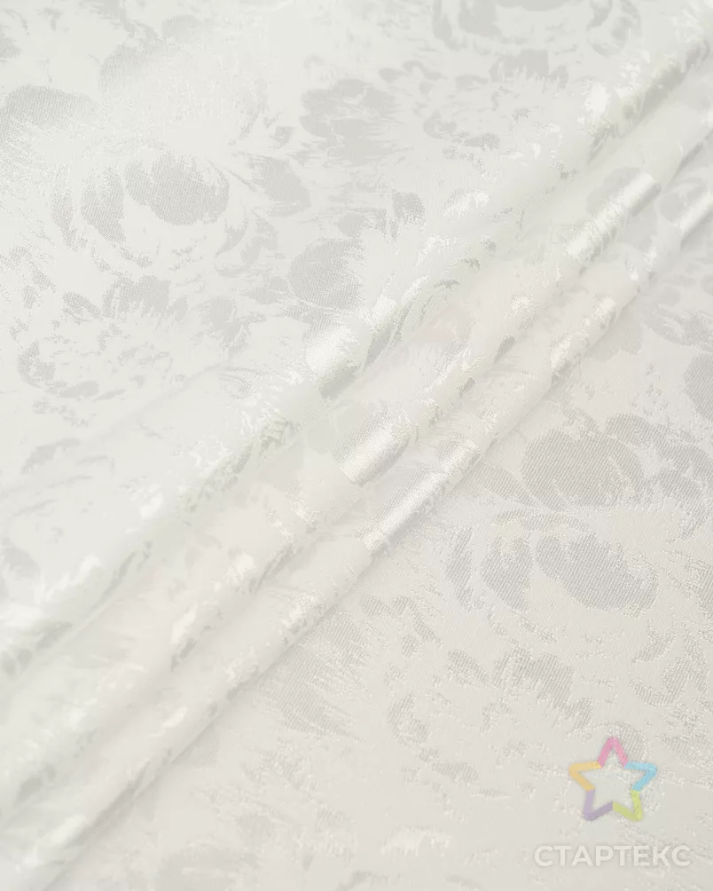 Атлас жаккард "Моар" цветы арт. ЖКА-6-16-7036.002 - рис. 5