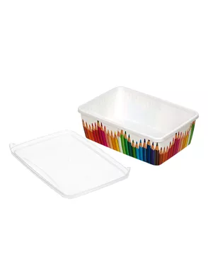 "Plastic Republic" Keeplex Trendy Лоток для мелочей Карандашница большой с крышкой KL225511509 пластик 22 x 14 x 7 см арт. ГММ-113251-1-ГММ111427484914