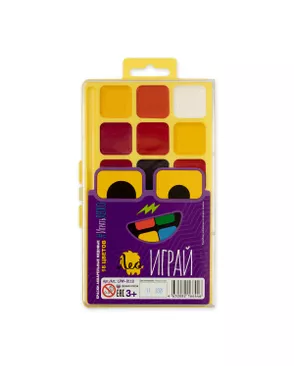 Краска акварель "Лео" "Играй" без кисти LPW-0118 18 цв. арт. ГММ-109781-1-ГММ075216055774