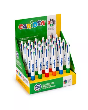 "Carioca" Ручка шариковая автоматическая 4-в-1 1 мм 4 цв. 24 шт. арт. ГММ-113432-1-ГММ098695902854