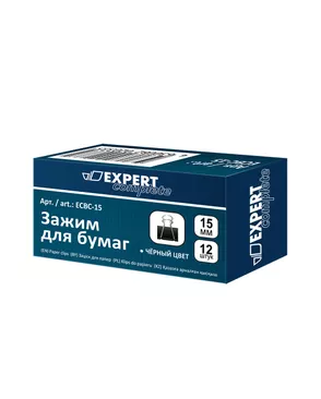 "Expert Complete" Зажим для бумаг ECBC-15 15 мм 12 x 12 шт. арт. ГММ-100417-1-ГММ068845684574