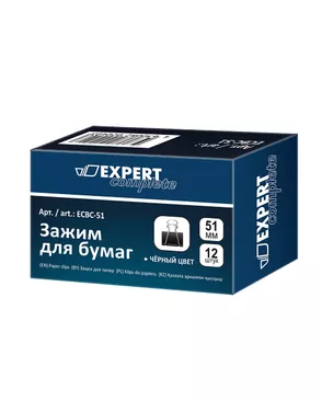 "Expert Complete" Зажим для бумаг ECBC-51 51 мм 12 шт. арт. ГММ-100419-1-ГММ068845688724
