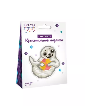 Кристальная мозаика (алмазная вышивка) "ФРЕЯ" ALVM-048 магнит "Тюлень" арт. ГММ-105324-1-ГММ074759619074