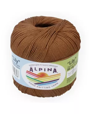Пряжа ALPINA "LILY" 100% мерсеризованный хлопок 10 х 50 г 175 м ± 5 м арт. ГММ-101431-6-ГММ019237197682