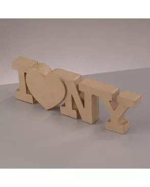 Заготовка из папье-маше "Я люблю ..." бумага, 20,5 x 6,2 x 2 см арт. ГЕЛ-12697-1-ГЕЛ0066325