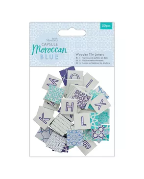 Набор букв " Moroccan Blue" на основе из дерева арт. ГЕЛ-26414-1-ГЕЛ0123912