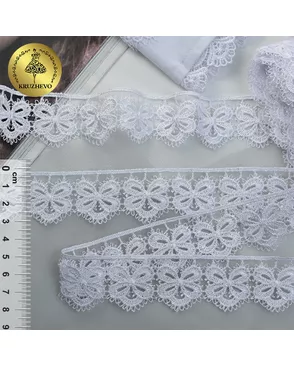 Кружево гипюр ш.3м цв.1 белый арт. МГ-77273-1-МГ0721840