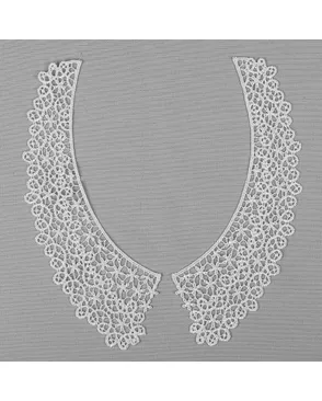 Воротник гипюр KRUZHEVO 21см цв.белый уп.25 комп арт. МГ-98786-1-МГ0808697